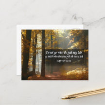 Ralph Waldo Emerson Inspirerend citaat "Trail"