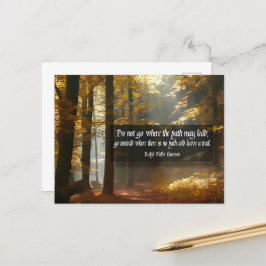 Ralph Waldo Emerson Inspirerend citaat "Trail" Briefkaart