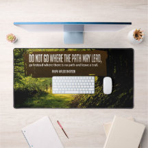 Ralph Waldo Emerson Inspirerend citaat "Trail"