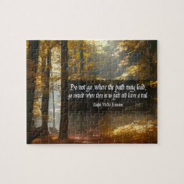 Ralph Waldo Emerson Inspirerend citaat "Trail" Legpuzzel
