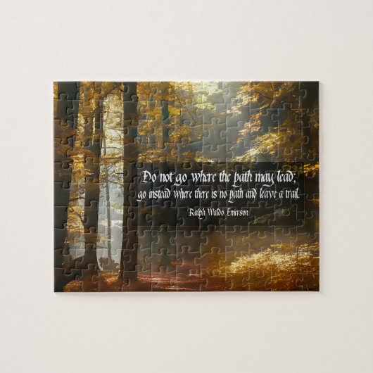 Ralph Waldo Emerson Inspirerend citaat "Trail" Legpuzzel (Horizontaal)