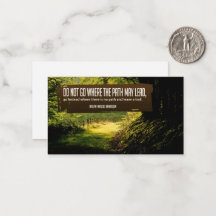 Ralph Waldo Emerson Inspirerend citaat "Trail"