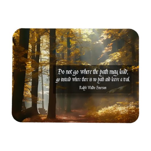 Ralph Waldo Emerson Inspirerend Quote Flexible Magneet (Horizontaal)