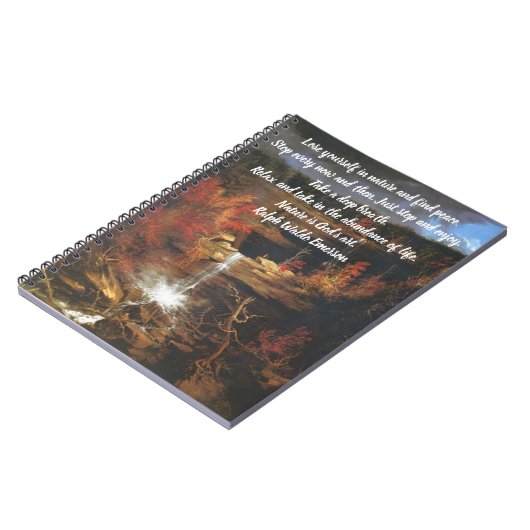 Ralph Waldo Emerson natuur citeert Notitieboek (Linkerzijde)