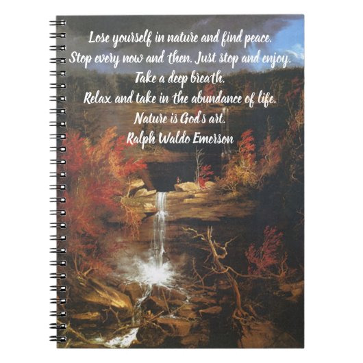 Ralph Waldo Emerson natuur citeert Notitieboek (Voorkant)
