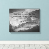 Ralph Waldo Emerson Quote Canvas Art Zwart & Wit (Insitu (Houten vloer))