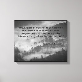 Ralph Waldo Emerson Quote Canvas Art Zwart & Wit