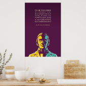 Ralph Waldo Emerson Quote: Om jezelf te zijn Poster (Keuken)