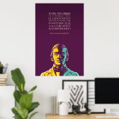 Ralph Waldo Emerson Quote: Om jezelf te zijn Poster (Thuiskantoor)