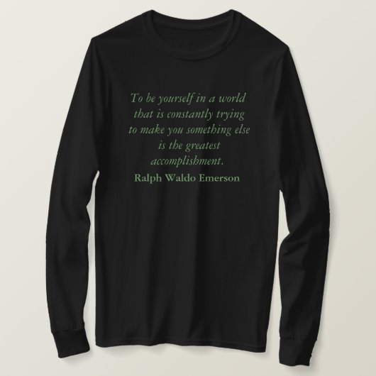 Ralph Waldo Emerson Quote T-shirt (Design voorkant)