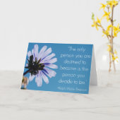 Ralph Waldo Emerson Quote Wenskaart Kaart (Gele Bloem)