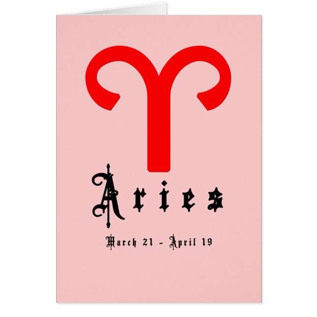 Ram, 21 maart - 19 april (Voorkant)