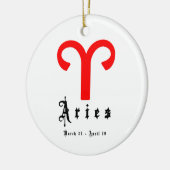 Ram, 21 maart - 19 april keramisch ornament (Links)