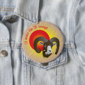 Ram 21 maart tot 20 april ronde button 4,0 cm (In situ)