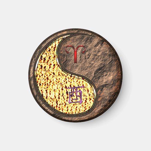 Ram & Aarde Haan Magneet (Voorkant)