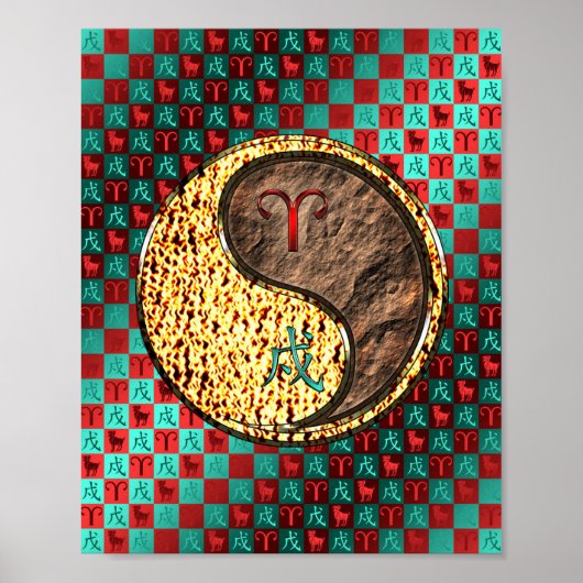 Ram & Aarde Hond Poster (Voorkant)