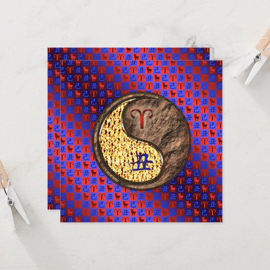 Ram & Aarde Os Kaart (Voorkant / Achterkant in situ)