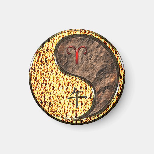 Ram & Aarde Paard Magneet (Voorkant)