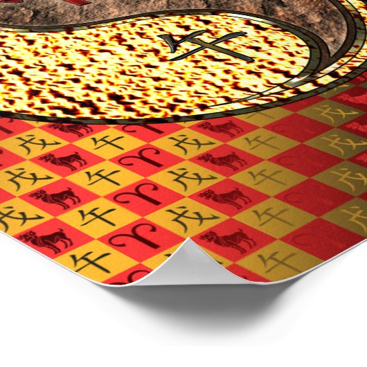 Ram & Aarde Paard Poster (Hoek)