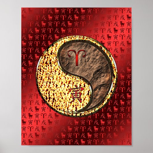 Ram & Aarde Tijger Poster (Voorkant)