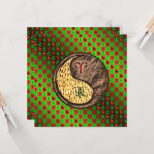 Ram & aardgeit kaart (Voorkant / Achterkant in situ)