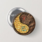 Ram & Aardse Slang Ronde Button 5,7 Cm (Voorkant /achterkant)