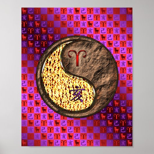 Ram & Aardzwijn Poster (Voorkant)