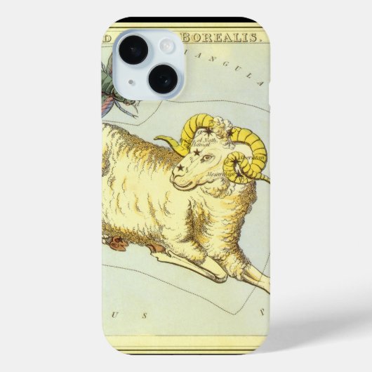 Ram Aries, Antieke Sterrenbeelden, Urania's Spiege Case-Mate iPhone Case (Achterkant)