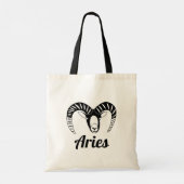 Ram Aries Astrologisch Teken Tote Bag (Achterkant)