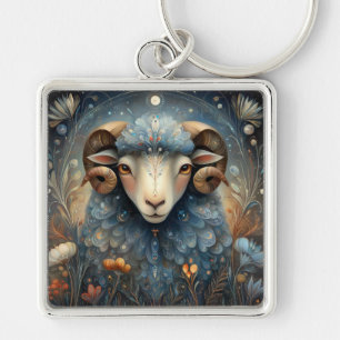 Ram Aries Dierenriem Astrologie Hemellich Verjaard Sleutelhanger