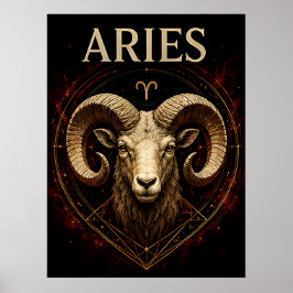 Ram Aries Dierenriem Hemellich Astrologie Symbool Poster
