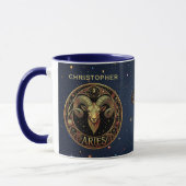 Ram Aries Dierenriem Symbool Mok (Links)