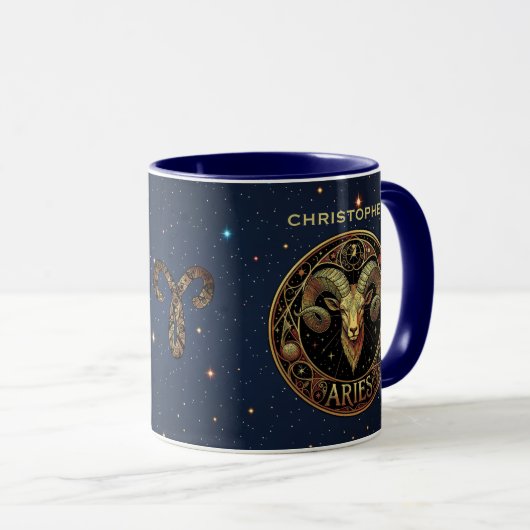 Ram Aries Dierenriem Symbool Mok (Voorkant rechts)
