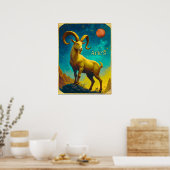 Ram Aries Dierenriemteken Poster (Keuken)