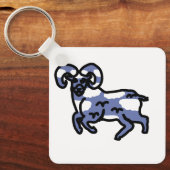 Ram Aries Keychain – Minimal Zodiac Animal (Voorkant)