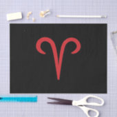 RAM Aries Rode Vuurteken Astrologie Sterrenbeeld F Tissuepapier (Craft)