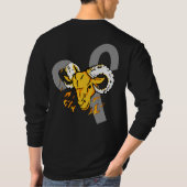 Ram Aries sterrenbeeld astrologie grafisch vuur T-shirt (Achterkant)