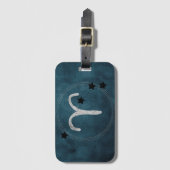 Ram Aries sterrenbeeld turquoise  Bagagelabel (Voorkant (verticaal))