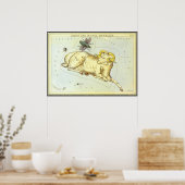 Ram Aries, sterrenbeeld, Urania's Spiegel Poster (Keuken)