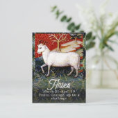 Ram Aries Sterrenbeeld Verjaardagsfeest Briefkaart (Staand voorkant)