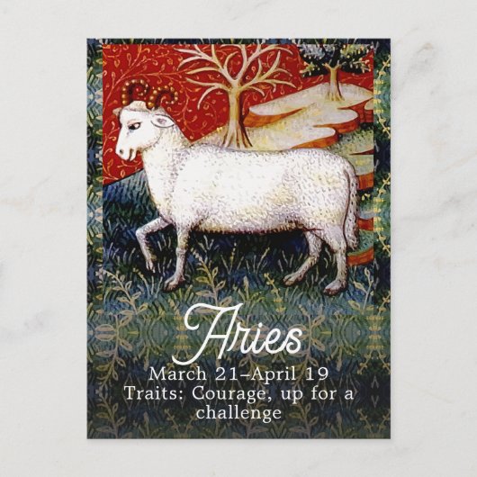 Ram Aries Sterrenbeeld Verjaardagsfeestje Briefkaart (Voorkant)
