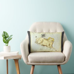 Ram Aries, Vintage sterrenbeeld, Urania's Spiegel Kussen
