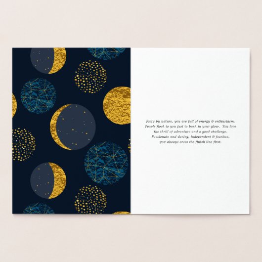 Ram Astrologie | Gepersonaliseerde Sterrenbeeld Folie Kaarten (Binnen)