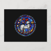 Ram Astrologie Gotisch Glas in lood Windows PostC Briefkaart (Voorkant)