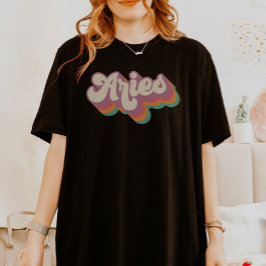 Ram Astrologie Verjaardag Gift Zodiac Teken Retro T-shirt