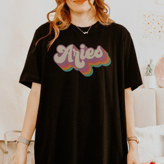 Ram Astrologie Verjaardag Gift Zodiac Teken Retro T-shirt
