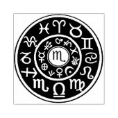 "Ram Astrologisch Hemels Ontwerp stempel" "textu Rubberstempel (Afrduk)