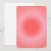 Ram Aura Gradient Zodiac, rood roze gradiënt Feestdagenkaart (Voorkant / Achterkant)