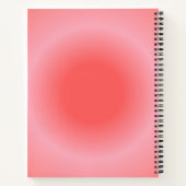 Ram Aura Gradient Zodiac, rood roze gradiënt Notitieboek (Achterkant)