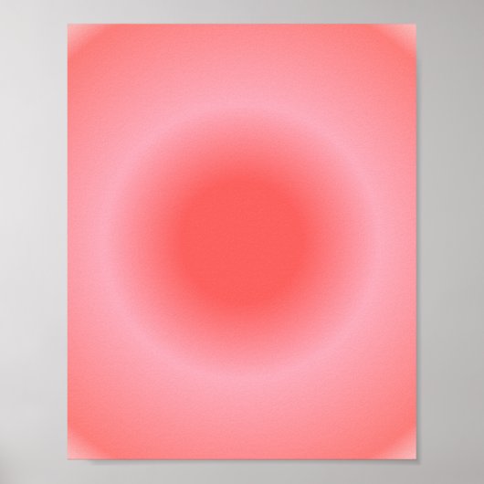 Ram Aura Gradient Zodiac, rood roze gradiënt Poster (Voorkant)